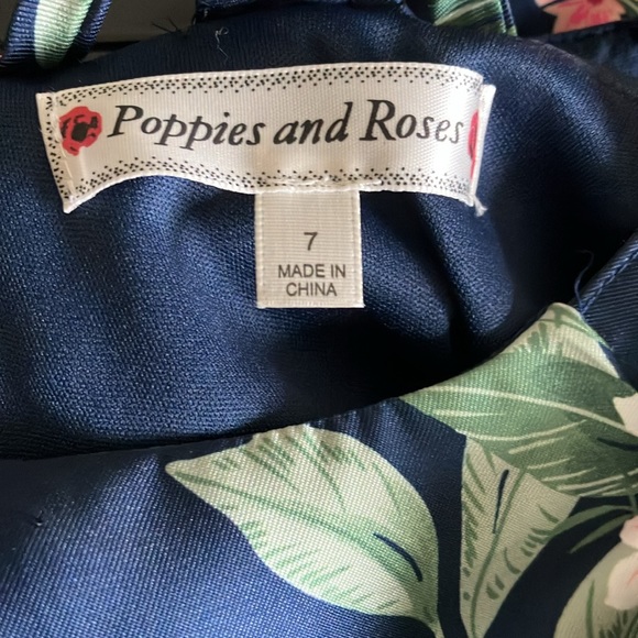 Navy floral high-lo dress - Picture 5 of 5